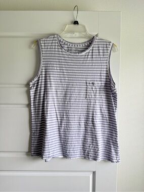 Garnet Hill Striped Pocket Tank